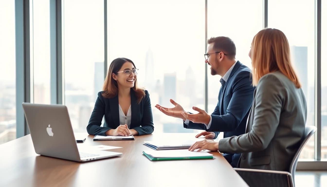 Engaging session with a business coach near me in a professional office.