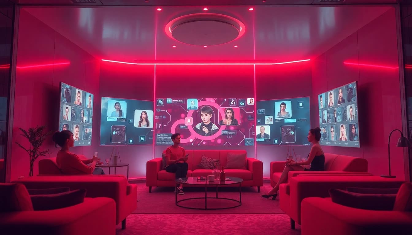 Engage in thrilling ai porn chat through advanced AI characters in a cozy virtual room.