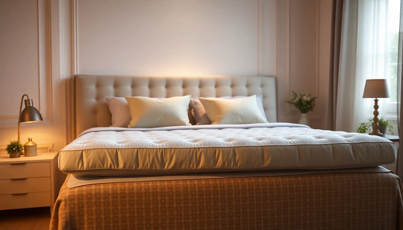 Materasso topper matrimoniale di alta qualità per comfort e supporto notturno.