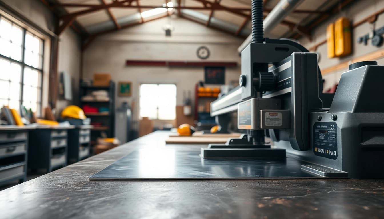 Enhance precision with high-quality cutting equipment displayed in a bright workshop setting.
