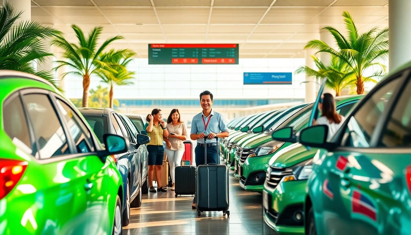 Kuching rent a car hub with friendly staff and well-maintained vehicles at the airport.