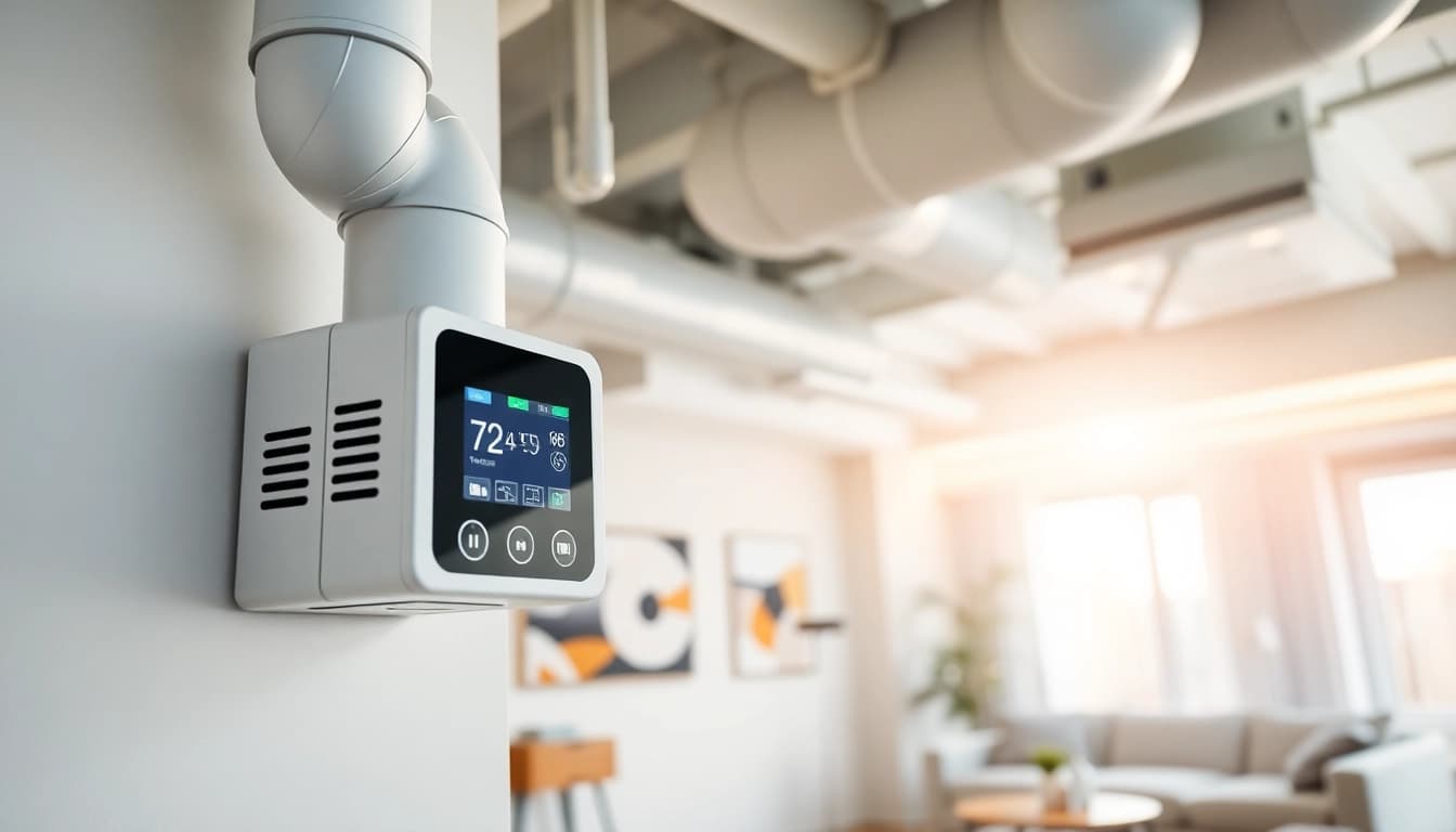 Explore energy-efficient HVAC systems in a modern home, showcasing efficiency and comfort.