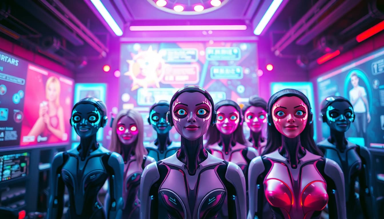 Engaging NSFW character AI digital interface showcasing diverse AI personalities.