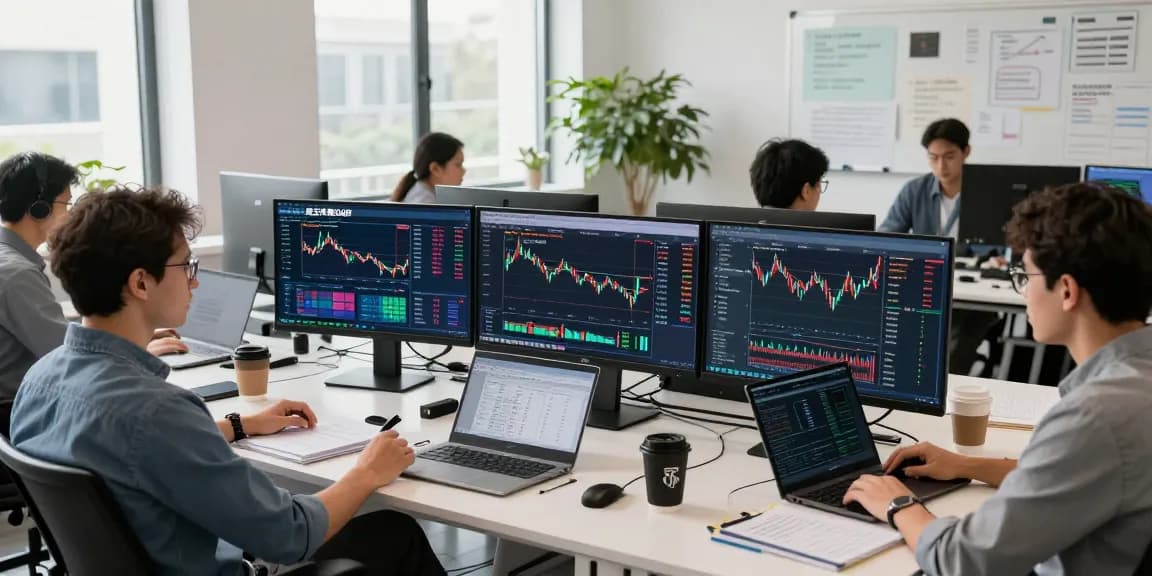 实时汇率分析与美玉米期货行情API的开发者在现代金融科技工作空间中深思熟虑。