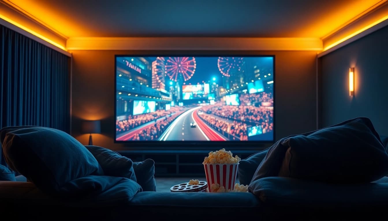 ดูหนังออนไลน์ฟรี ในบรรยากาศโรงภาพยนตร์ที่บ้าน พร้อมอาหารและอุปกรณ์ดูหนัง