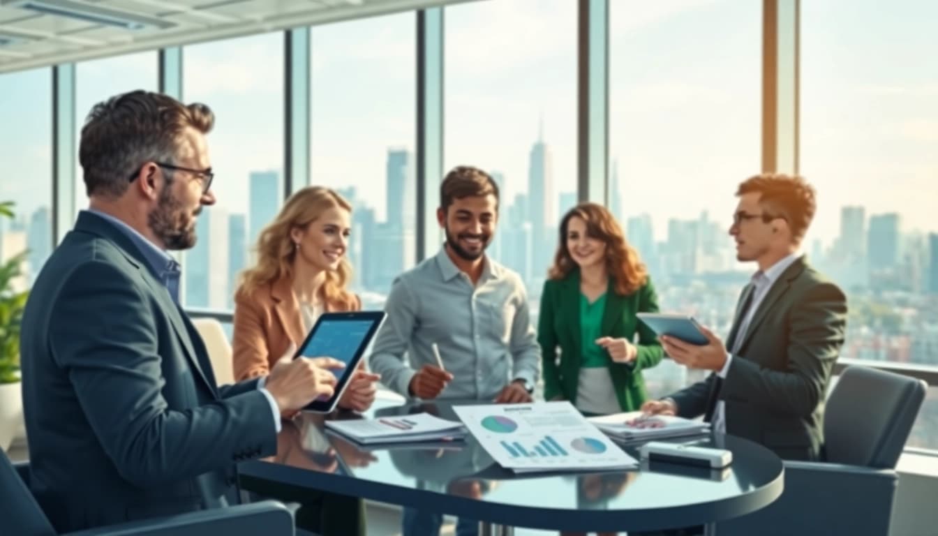 Connect with BizTrader for seamless business transactions amid a vibrant marketplace scene.