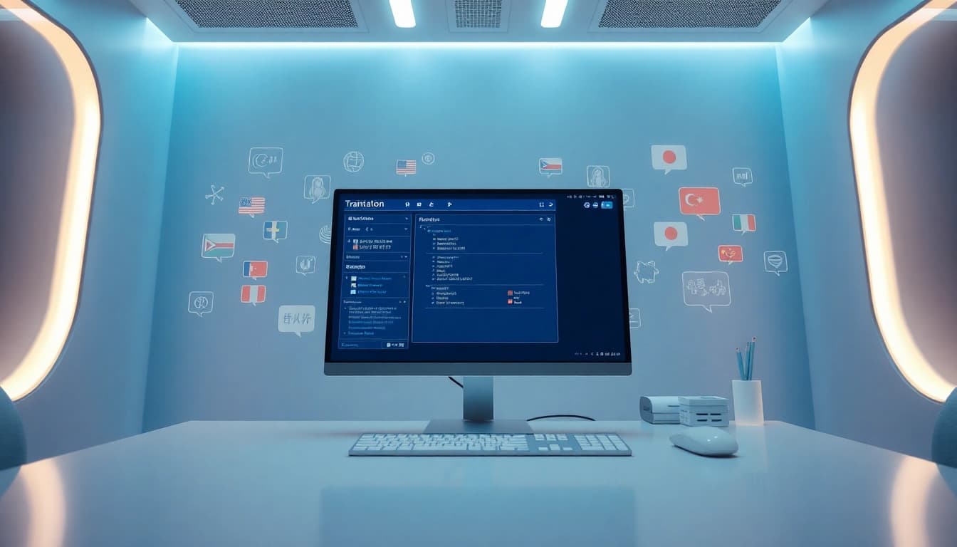 Explore the innovative features of 有道翻译 in a modern digital workspace.