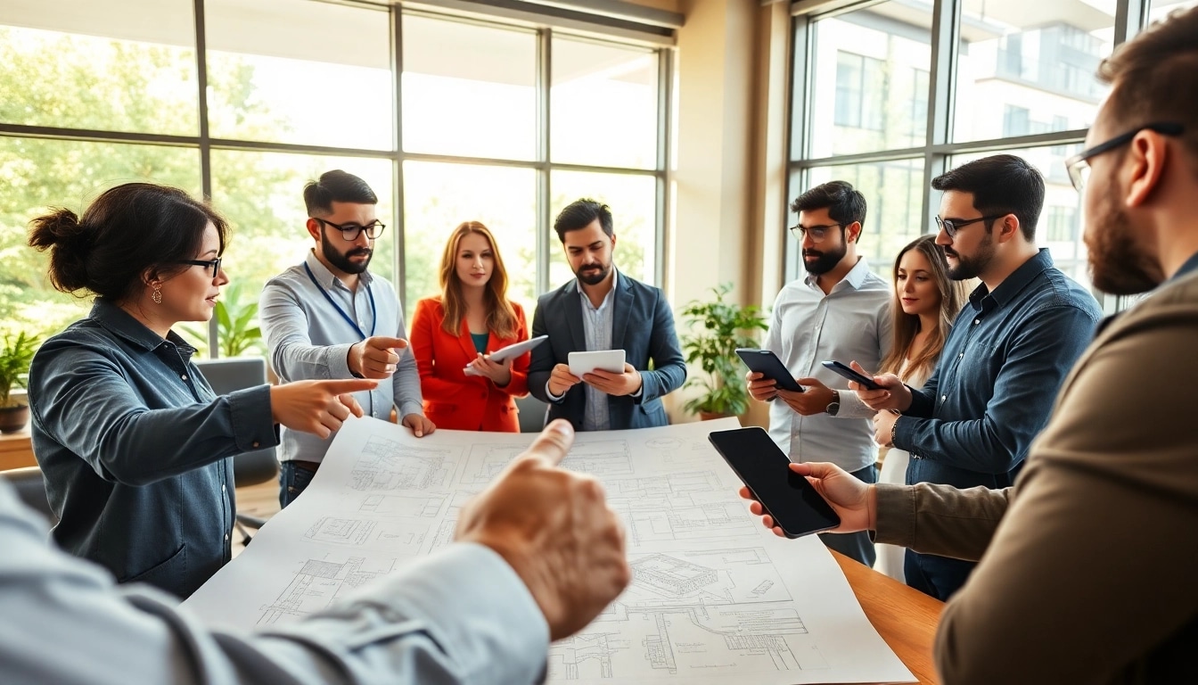 Engaging discussion on construction advocacy strategies in a professional office setting.