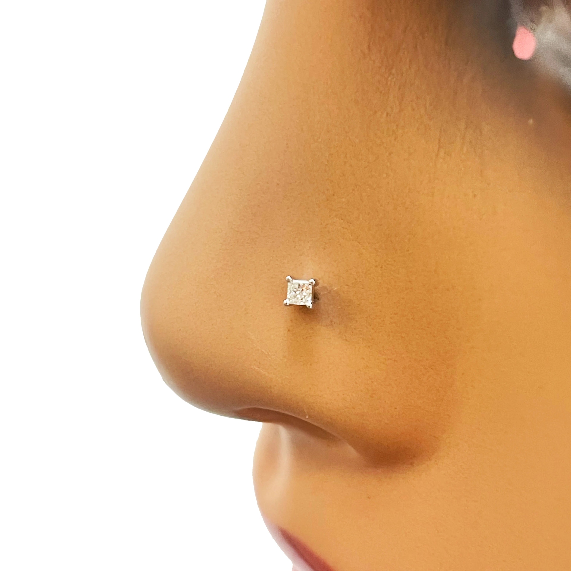 Stud Nose Piercing Female by Cervin Blanc | Elegant Fine Jewellery