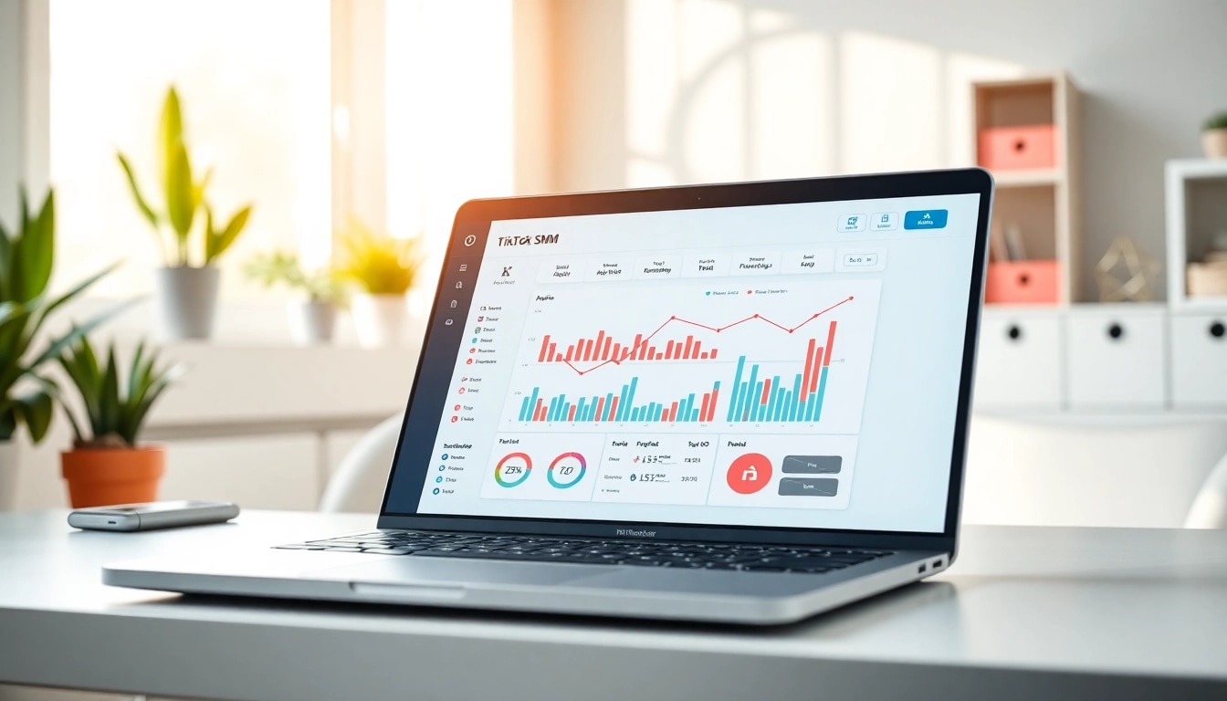 Interact with TikTok SMM panel showcasing analytics for social media growth.