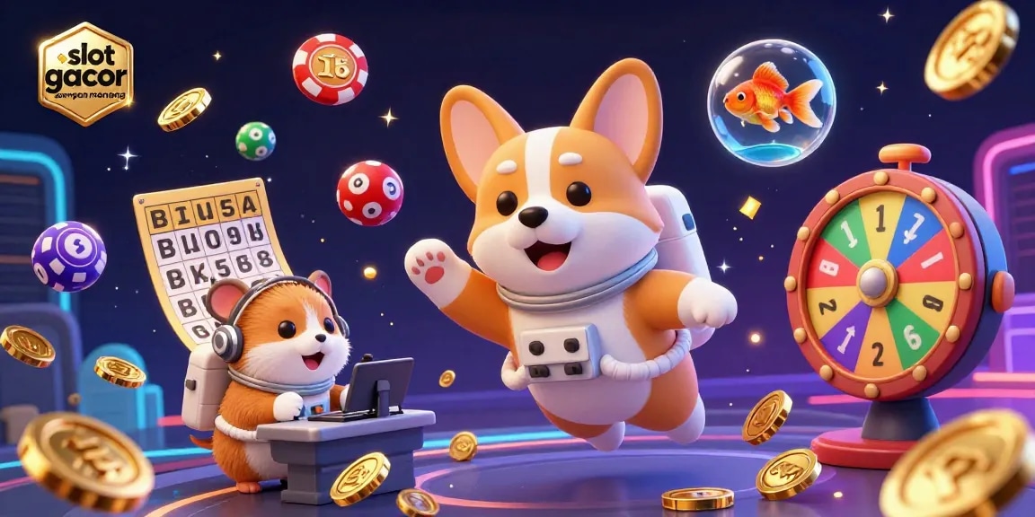 Engage in exciting gameplay with slot gacor gampang menang in a vibrant space casino scene.