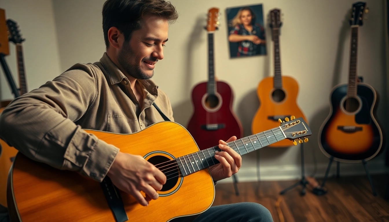 Play guitar with confidence using resources from https://guitarlessons.co.uk in a warm, inviting space.