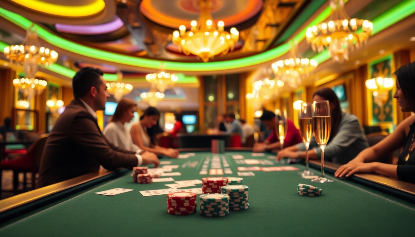 Experience the thrill of 8win malaysia casino with vibrant gaming tables and lively atmosphere.