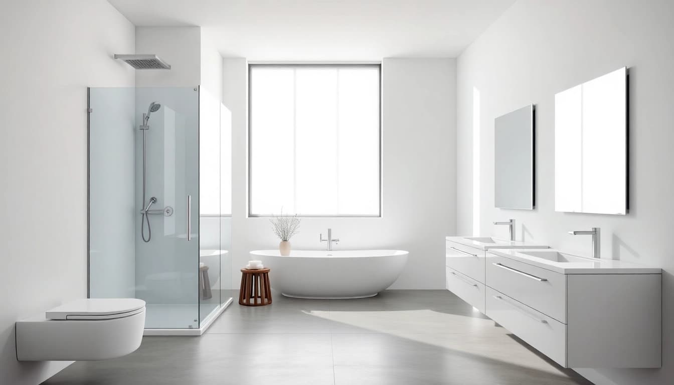 Sonni sanitär GmbH bietet hochwertige Badprodukte in einem eleganten Badezimmerdesign.
