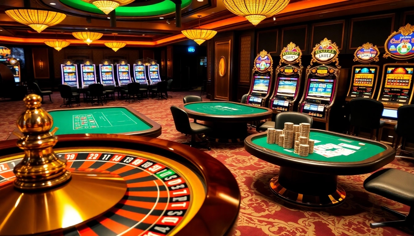 Ressentez l'excitation du meilleur casino en ligne avec des scènes de jeux de roulette et de poker vibrantes.