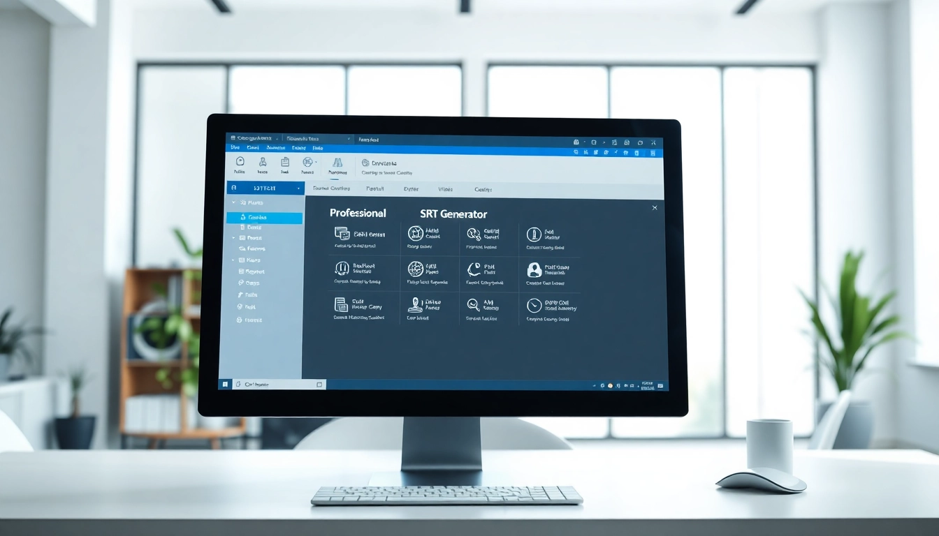 Use the SRT Generator tool to create precise subtitles for your videos in a modern workspace.