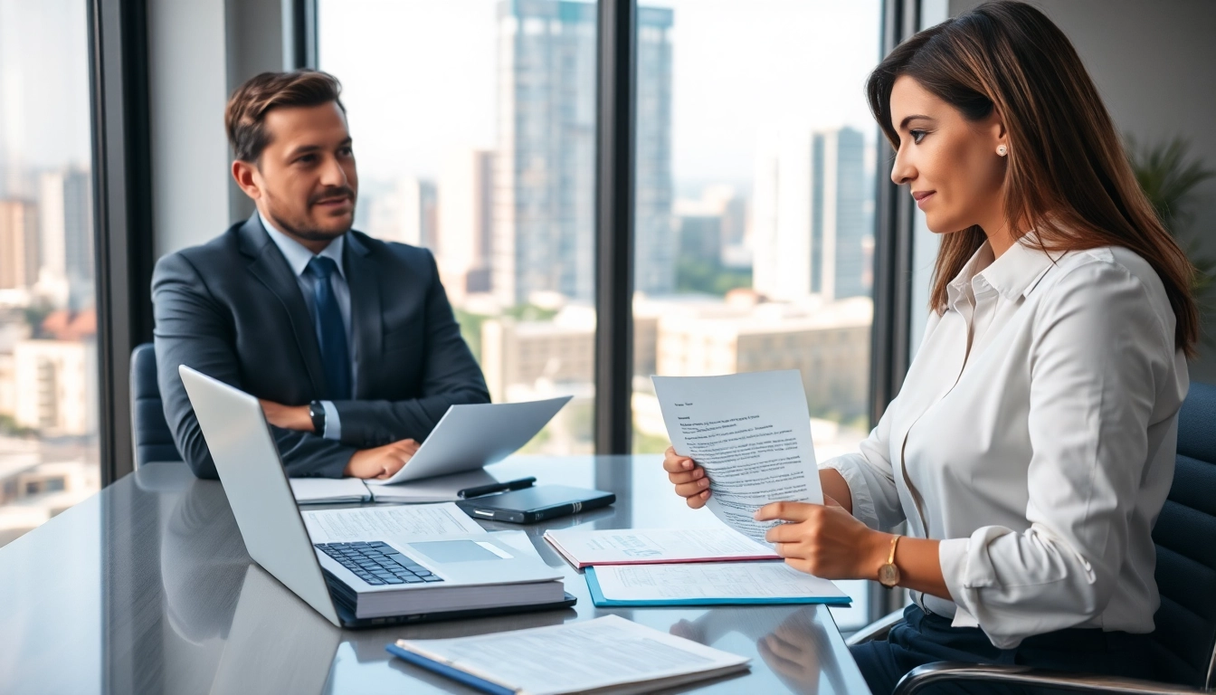 Fort Lauderdale work injury lawyer consulting with a client in a professional office setting.