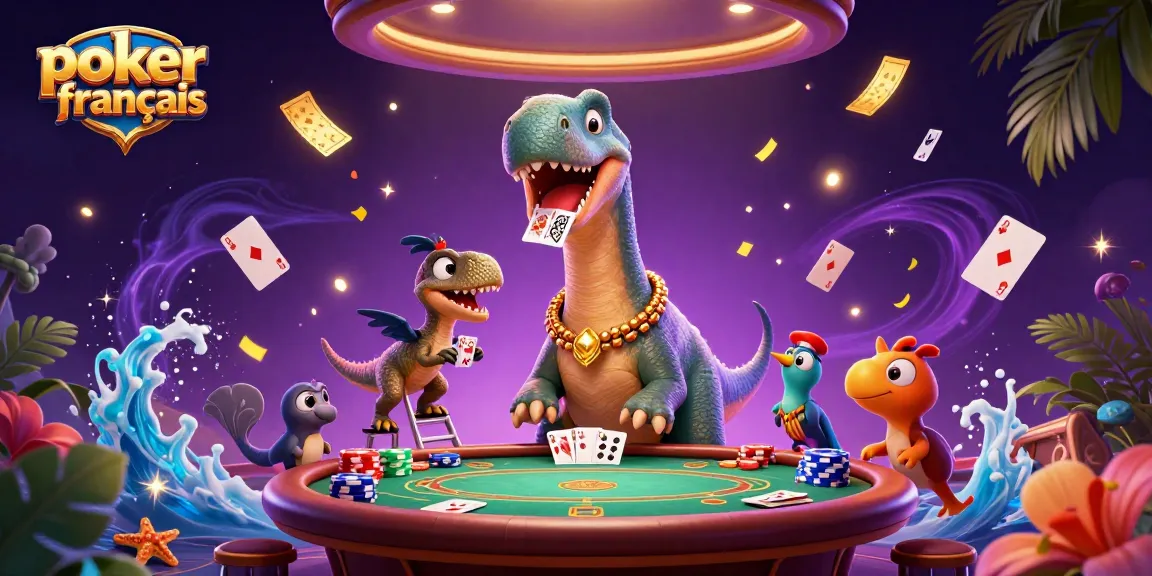 Jouer au poker français avec un brontosaure dans un casino exceptionnel.