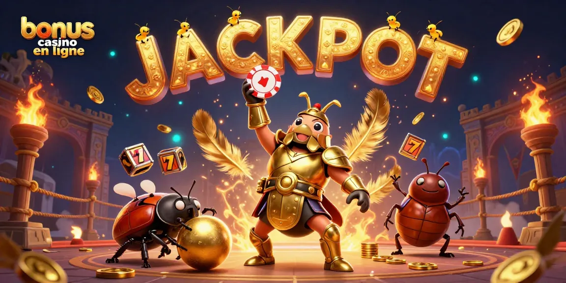 Bonus de casino en ligne : victoire avec un scarabée héroïque et jackpot scintillant. Jouez maintenant !