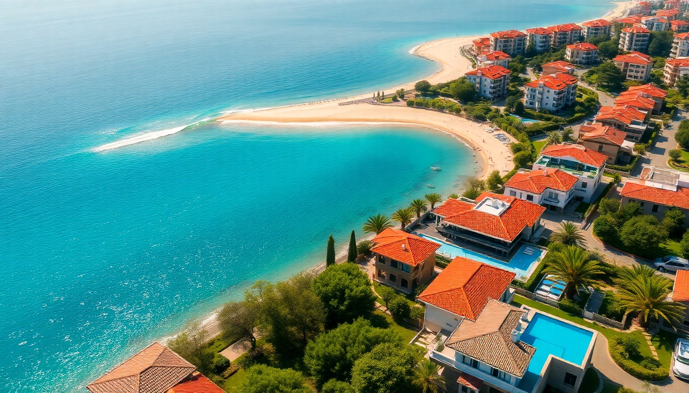 Luxury properties for sale in Alanya with stunning coastline view.