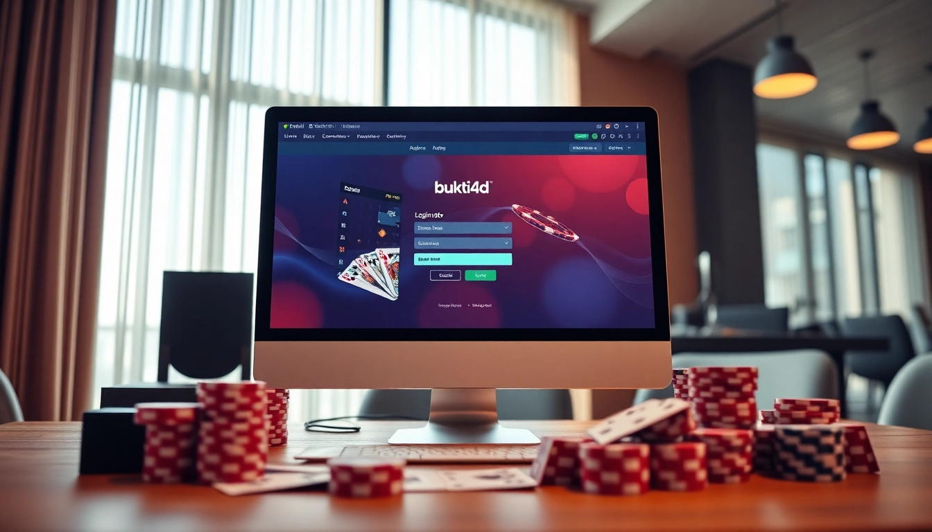 Login page interface untuk bukti4d login dengan desain menarik dan fungsi mudah diakses.