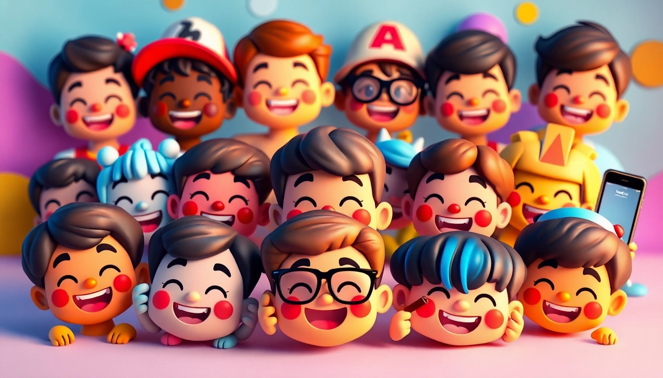 Engaging composition of tiktok emojis showcasing creative expressions and playful themes.