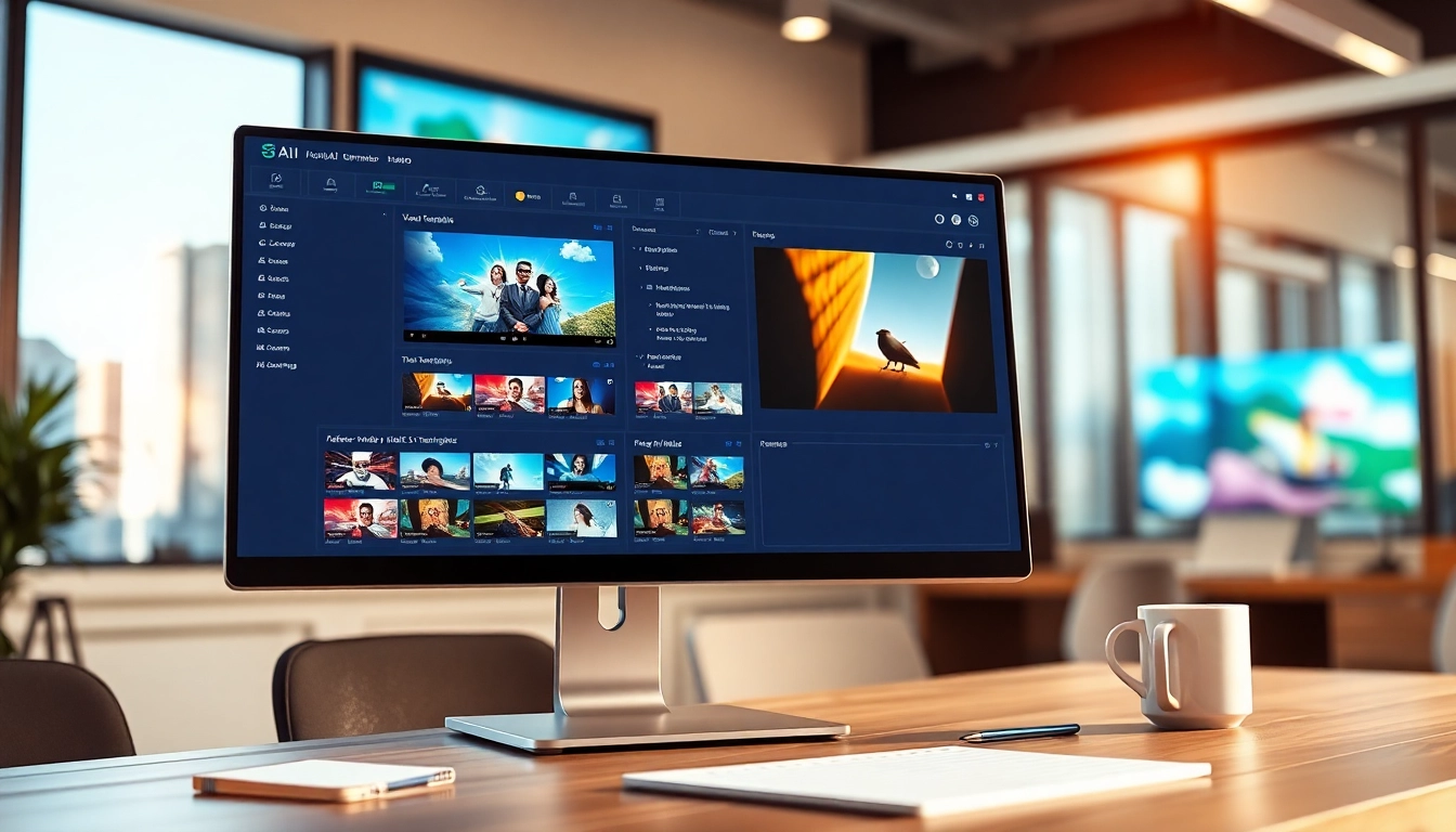 Create engaging videos effortlessly with AI video generator tools on a sleek workspace.