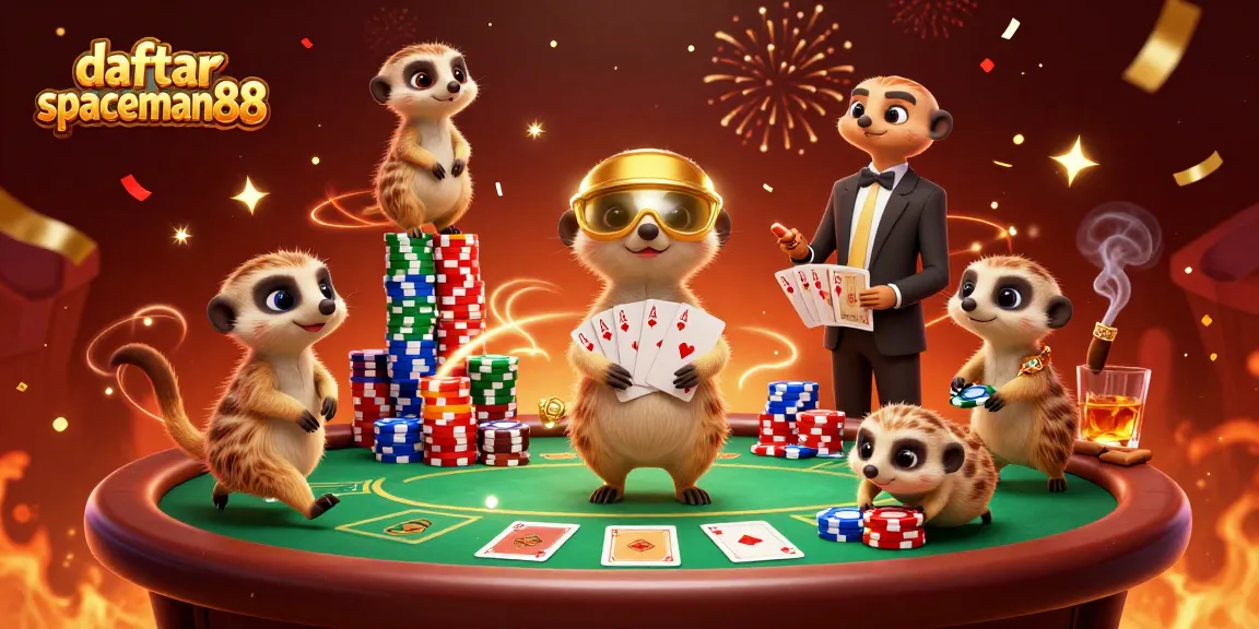 Experience the excitement at daftar spaceman88 with energetic meerkats running the casino.