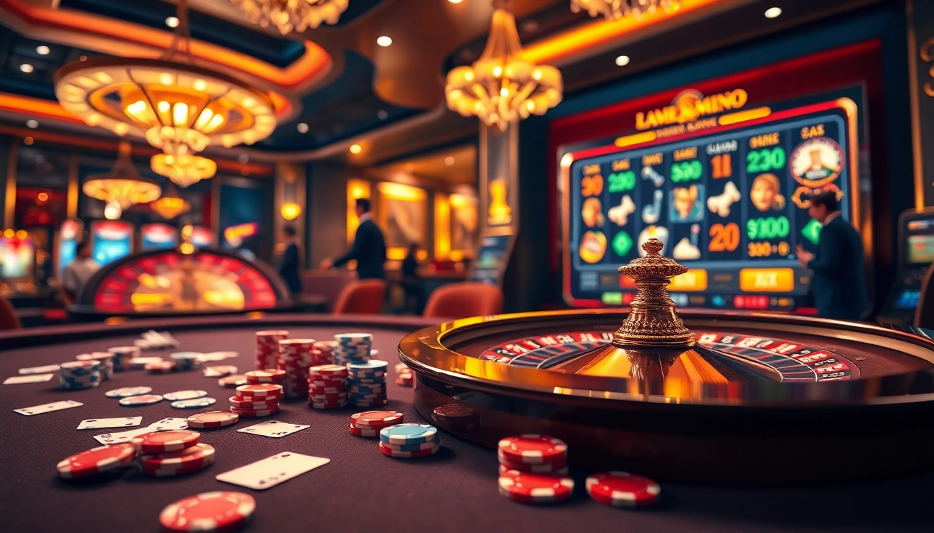The luxurious ambiance of Trang chủ MMOO's online casino, featuring exciting tables and vibrant gaming elements.