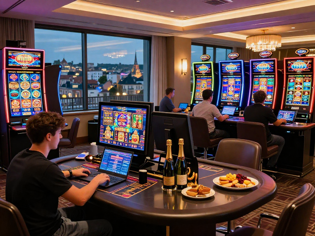 Experience the thrill of the best euro online casinos with vibrant gaming scenes and luxurious atmosphere.