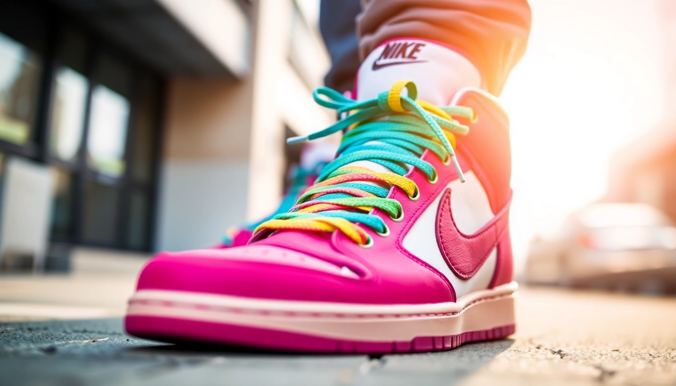 Showcasing Exact match replacement laces for Dunks on stylish Nike Dunk sneakers.