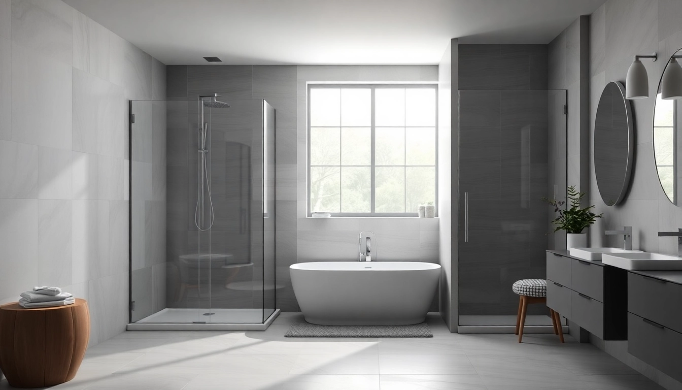 Shower doors uk stylishly showcased in a modern bathroom with elegant design elements.