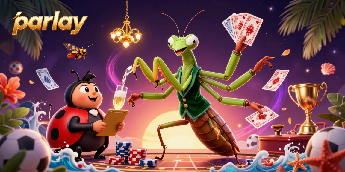 Place bets on parlay events with vibrant characters and dynamic casino elements.