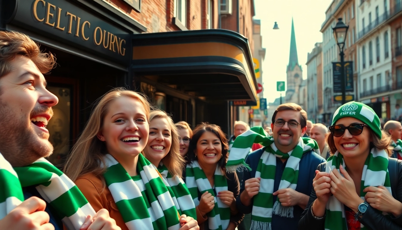 Fans celebrating at Hamburg CSC with joyful expressions und scarves in Hamburg.