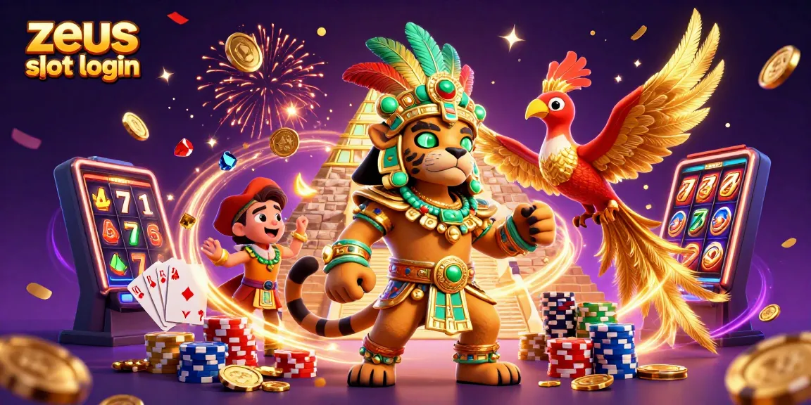 Experience zeus slot login with a vibrant 3D illustration showcasing thrilling jackpot elements and dynamic gameplay.