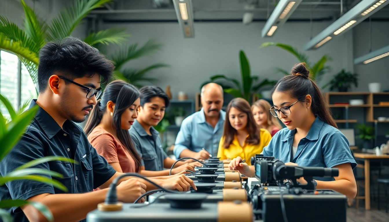 Students practicing skills at trade schools in Hawaii with modern tools and instructors.