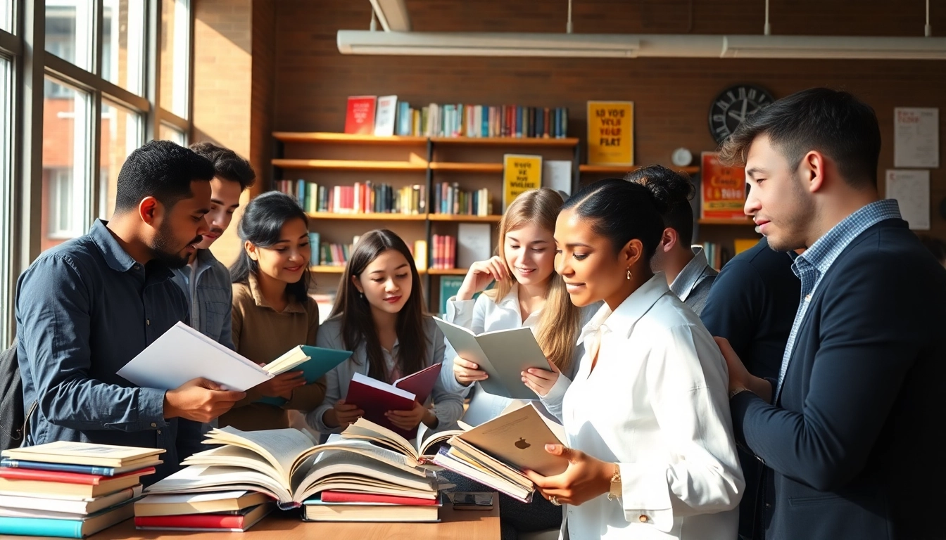 Students collaborating in the exam assistance industry, focusing on study techniques and teamwork.
