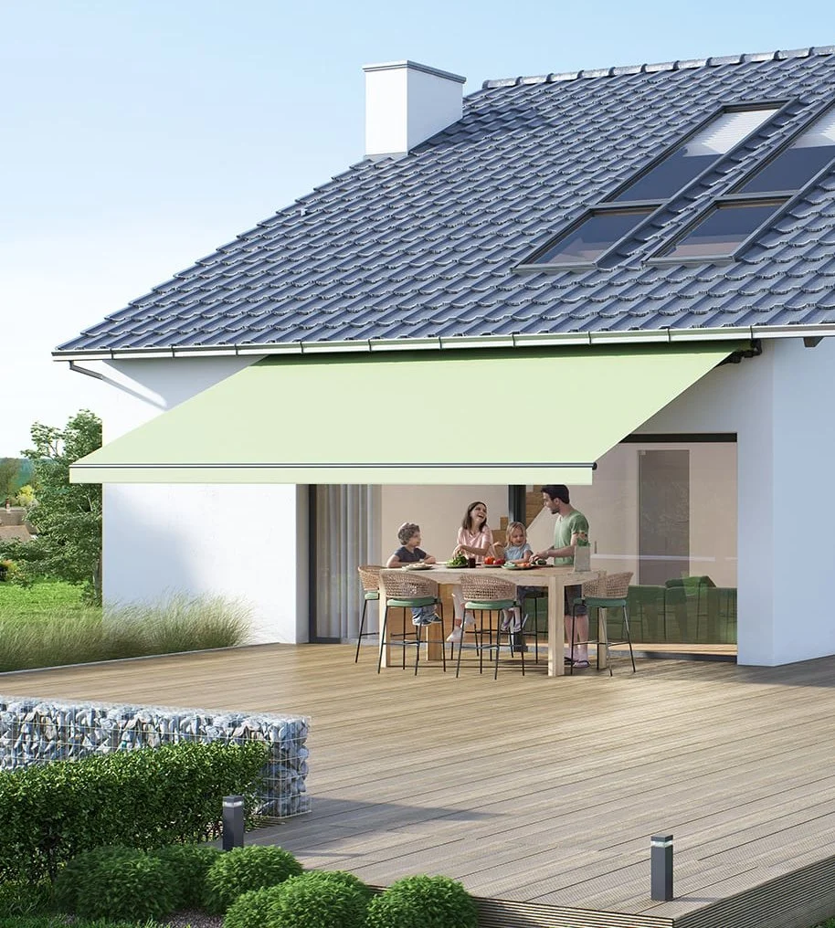 Markise 5m elektrisch fuer modernes Wohnen | ADA-Wintergarten
