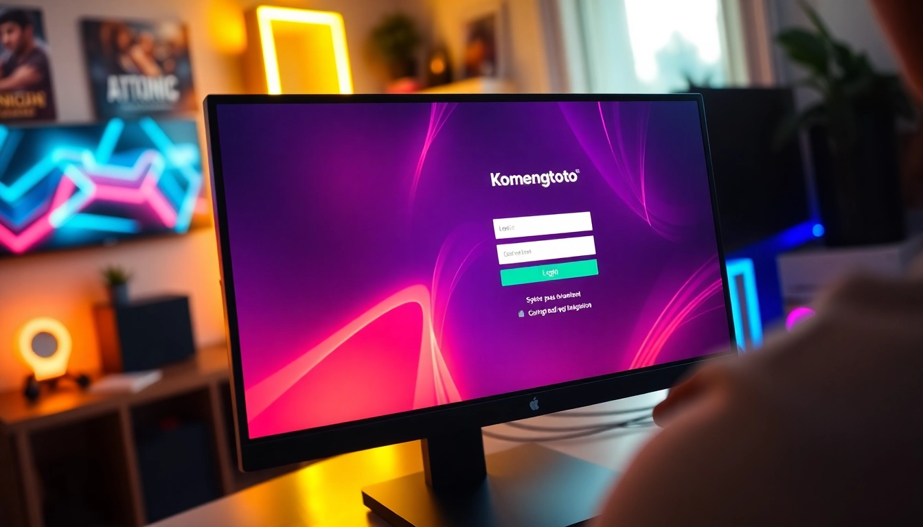 Mengakses halaman komengtoto login dengan antarmuka modern dan canggih.