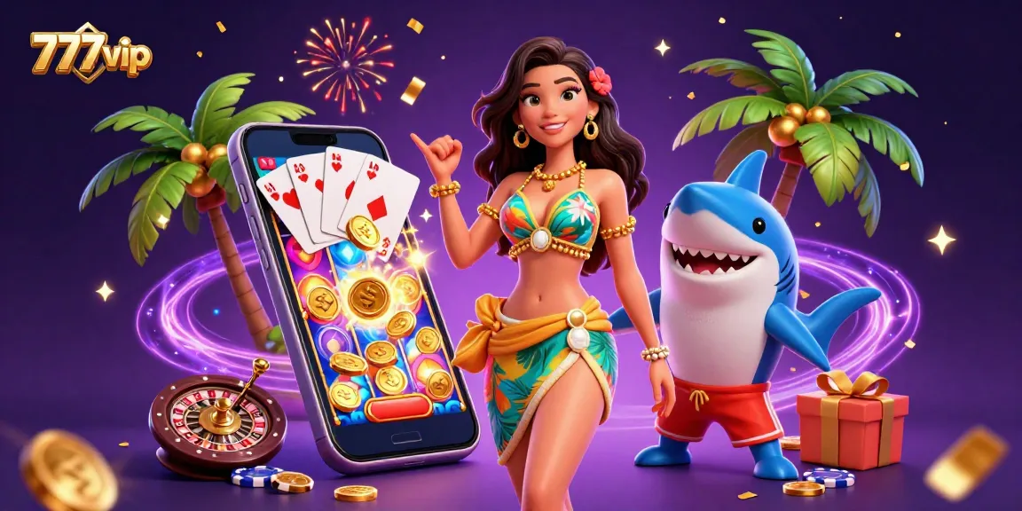 Experience excitement at 777vip with vibrant 3D casino elements and engaging game visuals.