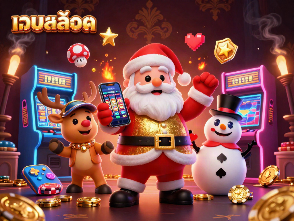 Play เว็บสล็อต with festive joy as Santa Claus and friends unveil jackpot thrills!