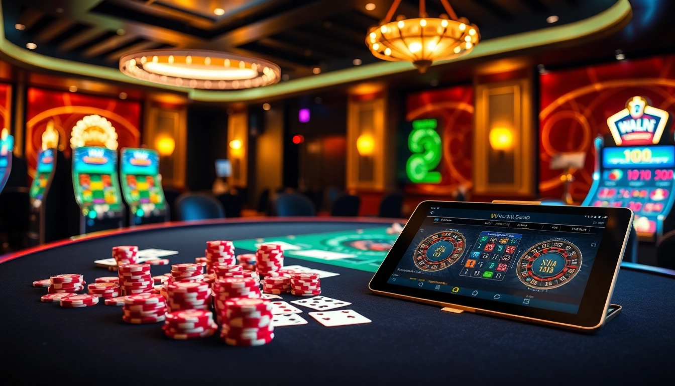 Players enjoying the Vua99 casino experience with vibrant gaming elements and interactive features.