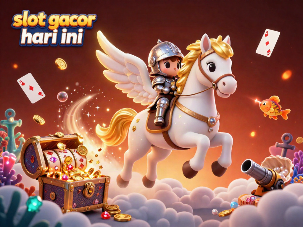Permainan slot gacor hari ini dengan hiasan koin emas dan elemen kasino yang menarik.