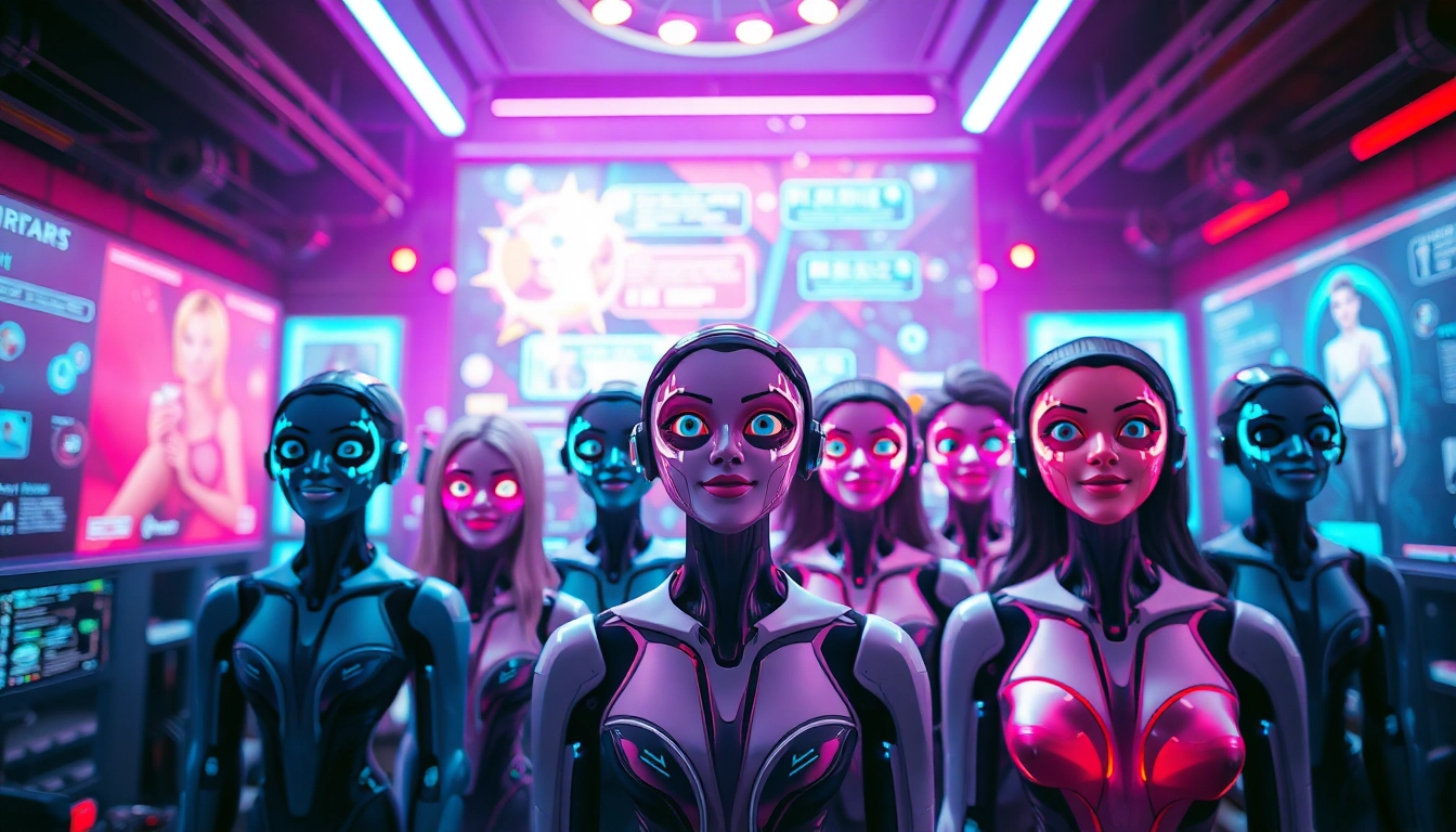 Engaging NSFW character AI digital interface showcasing diverse AI personalities.