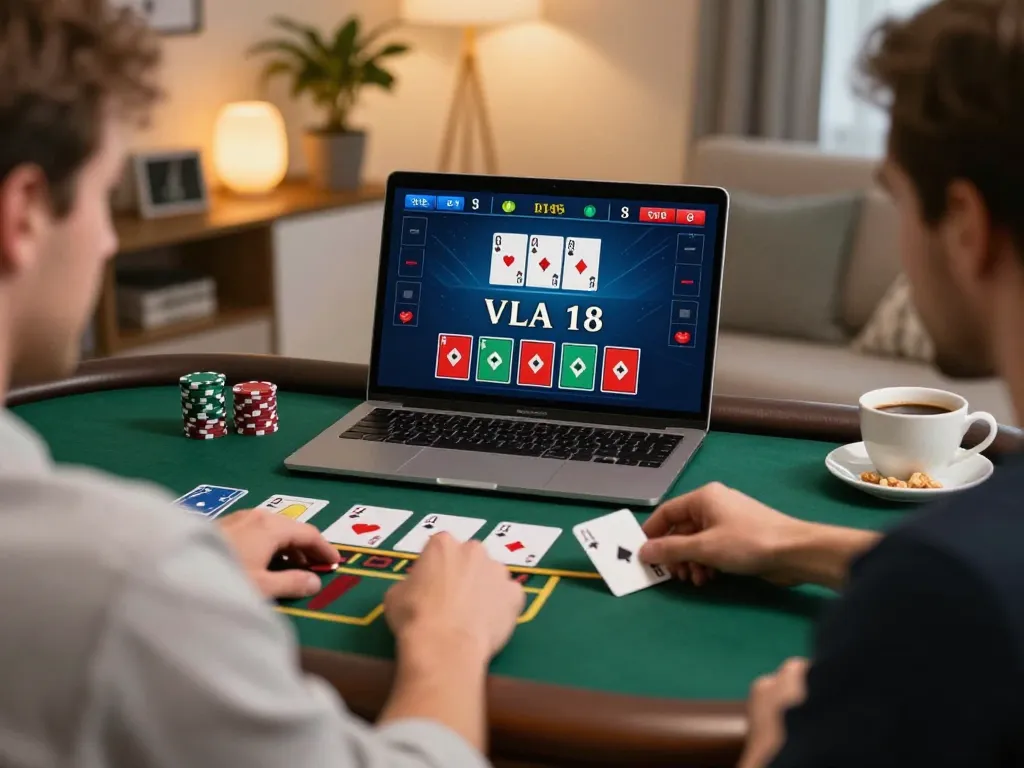Experience strategic online blackjack gameplay with winstrike69 in a cozy home setting