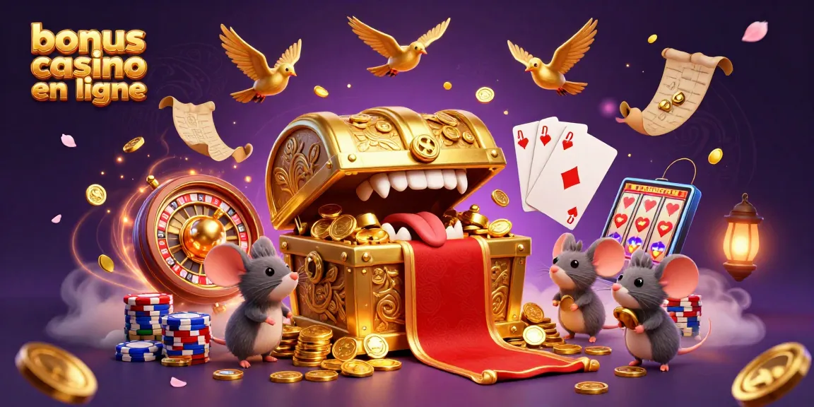 Visitez le bonus casino en ligne grâce à une illustration 3D captivante qui attire les aventuriers avec des richesses.