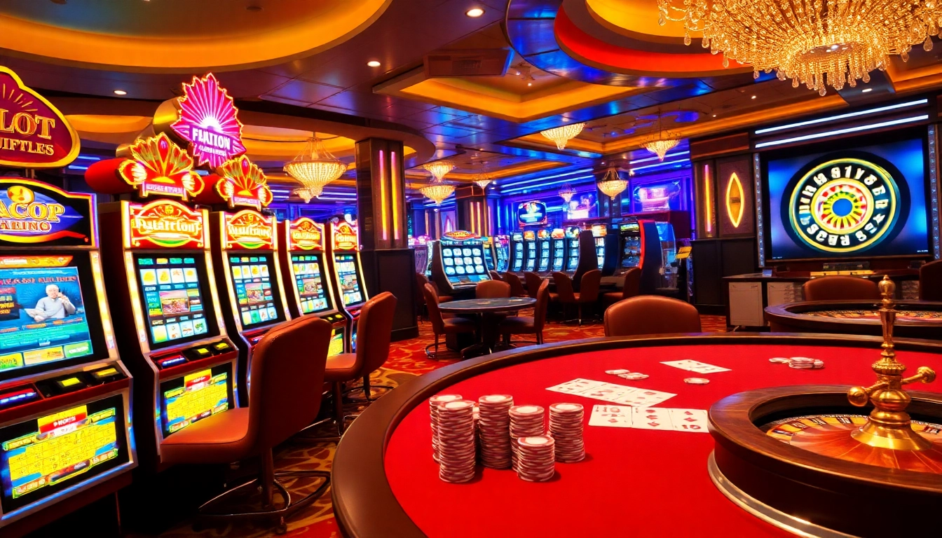 Experience vibrant slots at Slot Gacor Hari ini in a luxurious casino setting.