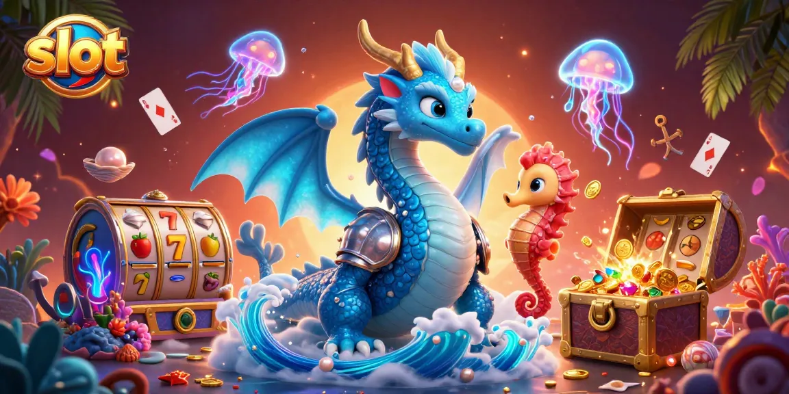 Spin the slots with vibrant underwater creatures and treasure, showcasing a thrilling casino atmosphere.