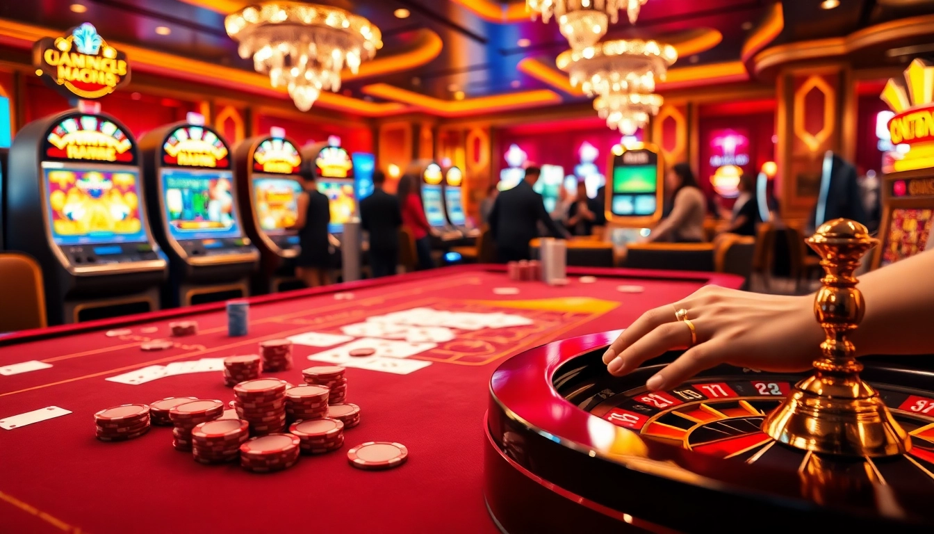 Rasakan pengalaman bermain yang mendebarkan dengan Aneka4D di meja kasino mewah yang menampilkan roulette dan kartu.