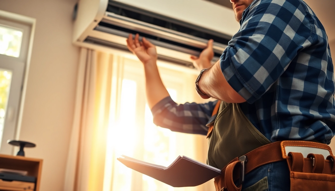 Perform emergency hvac repair bc with expert technician fixing air conditioning unit.